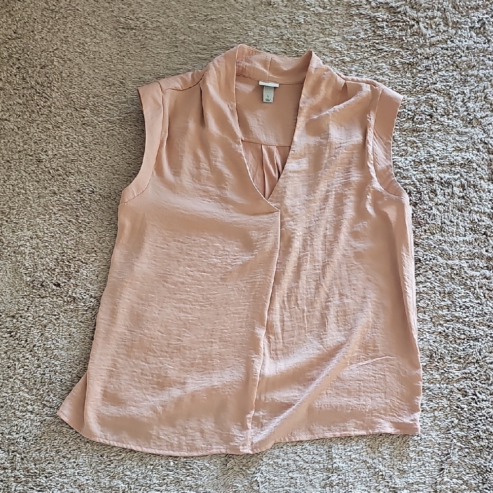 a new day Light Coral Sleeveless Blouse